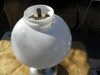 ANTIQUE COLEMAN TABLE LAMP WITH WHITE GLOBEFUNCTIONALLY RESTORED 