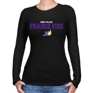 Knox College Prairie Fire Ladies Black University Name Long Sleeve 
