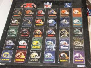 NFL POSTER SIGNED BY 17 PLAYERS 1990S ERA  