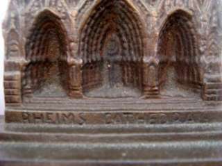 Antique Rheims Cathedral Brass / Bronze Bookend  
