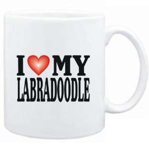 Mug White  I LOVE Labradoodle  Dogs 