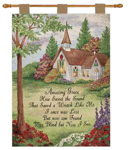 AMAZING GRACE Inspirational Tapestry Wall Hanging  