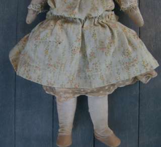 Antique 1900s Tin Head Minerva Doll #5 Original Clothes  
