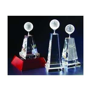  Award C194    Golf Optical Crystal Award/Trophy. Office 