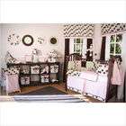 Brandee Danielle Minky Pink Chocolate Polka Dot Crib Bedding 