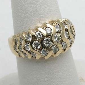 NEW 14k yellow gold diamond Ring Band 1.62 ct domed  