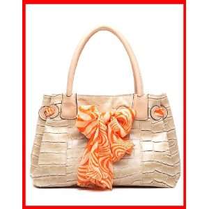 Faux PU Leather Purse Shoulder Bag Handbag Silk Scarf Holiday Beach 