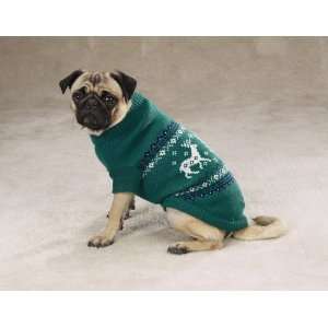  GREEN   X LARGE   Caribou Dog Sweater