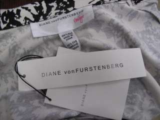 NWT Diane Von Furstenberg Vintage Black/White Sleeveless St.Jude Wrap 