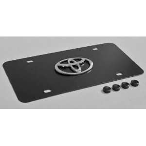  Toyota 3D Logo on Black steel License Plate Automotive