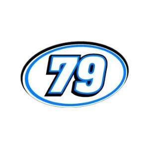  79 Number Jersey Nascar Racing   Blue   Window Bumper 