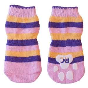  RC Pet Products Pawks Dog Socks, Small, Pink Stripes Pet 