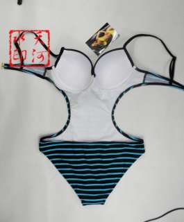 Women Monokini Stripe Sexy Swimwear Bathing Swimsuit nZ  