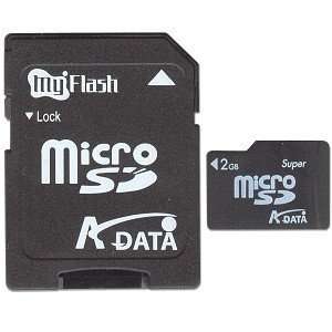  A Data 2GB microSD Flash Memory Card with Adapter 
