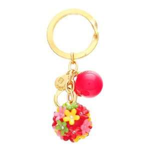    [Aznavour] Ball Flower key Chain / Hot Pink.