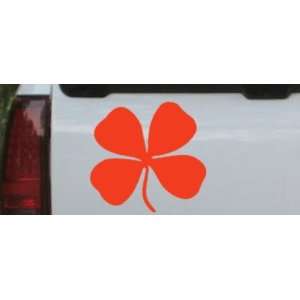 Four Leaf Clover Car Window Wall Laptop Decal Sticker    Red 22in X 21 