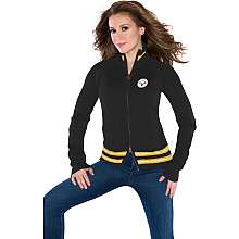 Touch by Alyssa Milano Pittsburgh Steelers Womens Sweater Mix Jacket 
