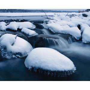 National Geographic, Lake Itasca with Snow, 8 x 10 Poster Print 