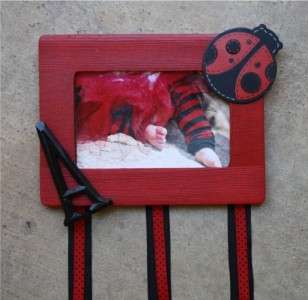 Hair Bow Holder Personalized Picture Frame  Ladybug  