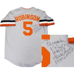 Brooks Robinson Autographed Jersey   HOF 83 1964 AL MVP 1970 WS MVP 
