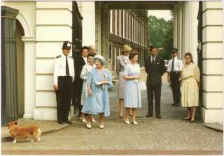 Queen Elizabeth and Royal Family 1980s Candid Postcard  