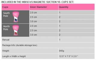 HACI Hibiscus Silicone Cupping Suction Magnetic 10 Cups Mini Squeeze 