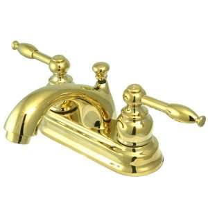   Brass Knight Double Handle 4 Centerset Bathroom Faucet with Knight
