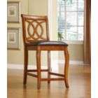 Oxford Creek Counter Height Chair in Faux leather Seat 24 in. H 