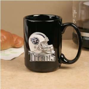  Tennessee Titans Black 15oz. Pewter Helmet Ceramic Mug 