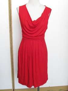 NWOT EXPRESS RED COWL NECK PLEATED SKIRT DRESS, sz L  
