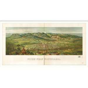 Historic Pikes Peak, Colorado, c. 1890 (L) Panoramic Map Poster Print 