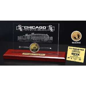 Chicago White Sox US Cellular Field 24KT Gold Coin Etched Acrylic 