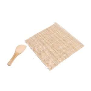 Japanese Sushi Roll Bamboo Mat W/rice Paddle Set  Kitchen 