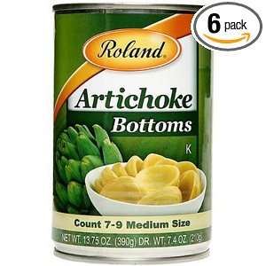 Roland Artichoke Bottoms Medium Sized 7 9 Count, 13.75 Ounce (Pack of 