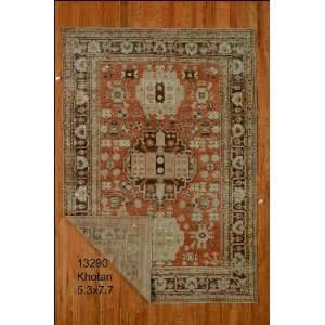    5x7 Hand Knotted Khotan Chinese Rug   53x77