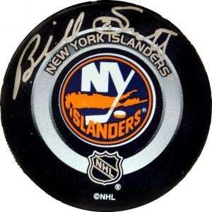 Billy Smith Hand Signed NY Islanders Puck  Sports 