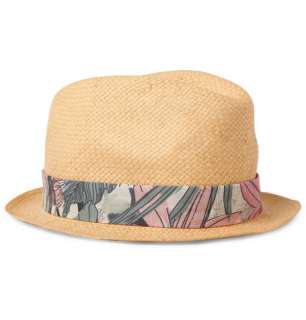   Accessories  Hats  Fedora and trilby  Cotton Blend Panama Hat