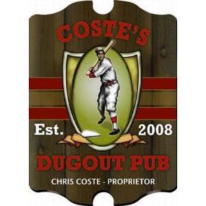  Personalized Dugout Pub Vintage Series Sign Sports 