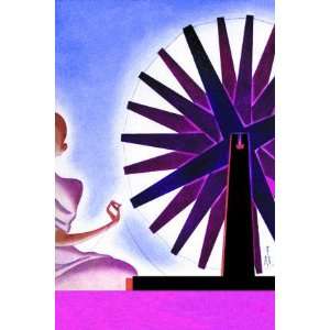  Indias Symbolic Wheel 12x18 Giclee on canvas