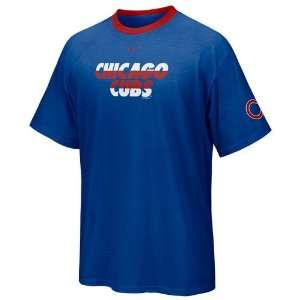 Nike Chicago Cubs Royal Blue Line Drive Contrast Crew T 
