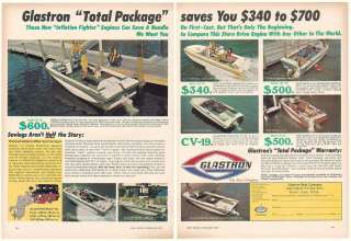 1971 Glastron V 164 V 177 V 214 CV 19 V 212 Boats 2 Page Ad  