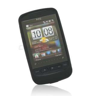 Black Silicone Skin Cover Case For HTC Touch 2 II T3333  