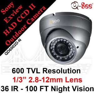   QD6002D N Elite Dome Color Camera with 600TVL and 70ft of Night Vision
