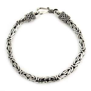  Mens Jewelry, Sterling Silver Braided Bracelet, Temple 