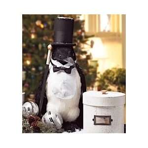   Decor Peguin with Hat and Cane Holiday Decoration