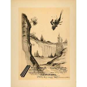 1928 Lithograph Mainwaring Gunsmith Gun Bird Hunting   Original 