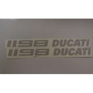  DUCATI 1198 SUPERBIKE DECAL GRAPHICS SET (SILVER 