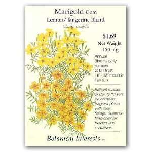  Marigold Lemon/Tangerine Gem Seed Patio, Lawn & Garden