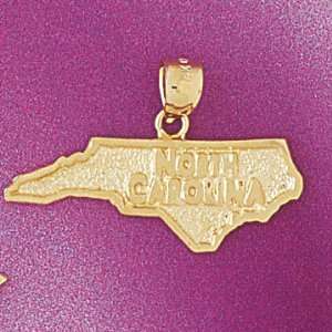 Gold North Carolina State Charm Pendant Jewelry