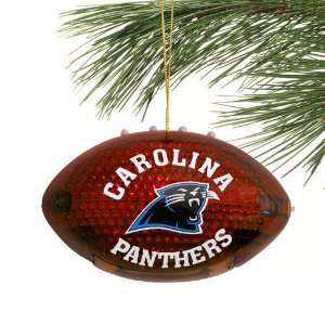  Carolina Panthers Acrylic Light Up Football 4 Ornament 